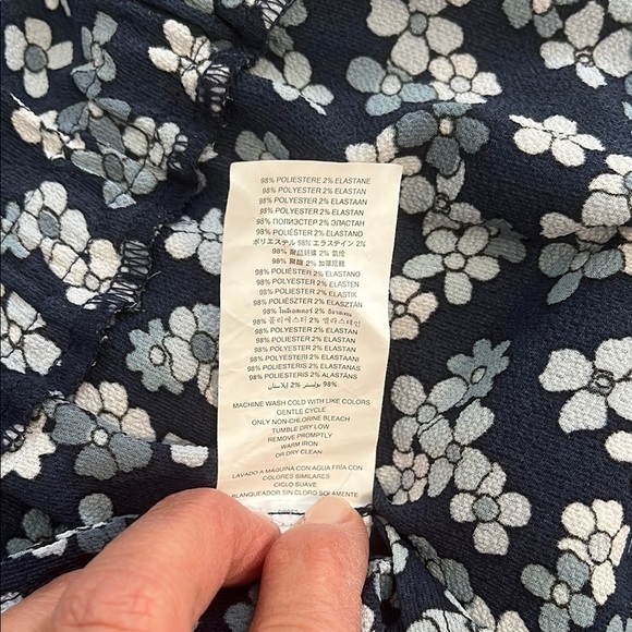 MICHAEL KORS Blue Floral Cold Shoulder Shorts Jumpsuit, Size M - Picture 14 of 14